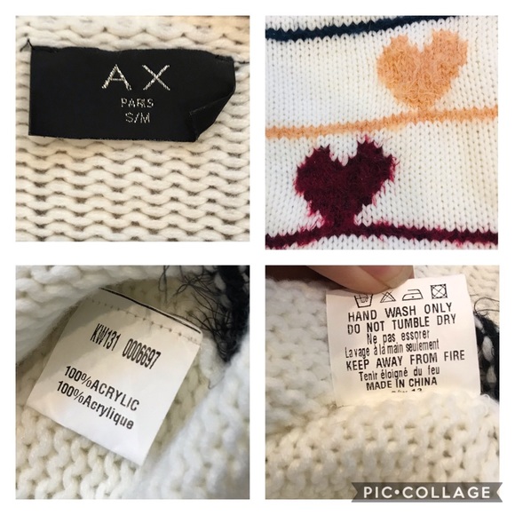 AX Paris knit heart oversized slouchy sweater - Picture 3 of 11